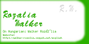 rozalia walker business card